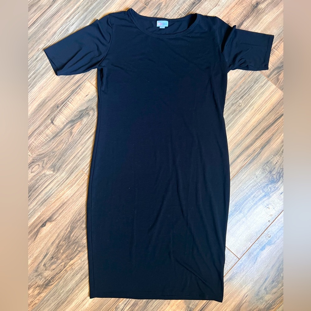 All black Lularoe Julia Dress Size M
